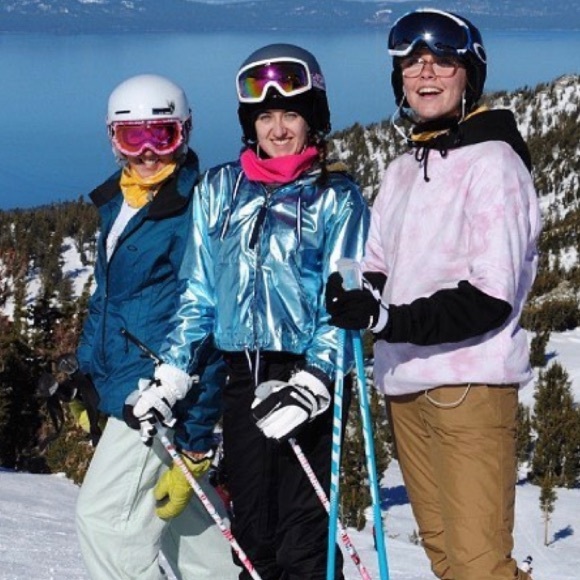 Shiny blue zip up hoodie - Picture 5 of 6